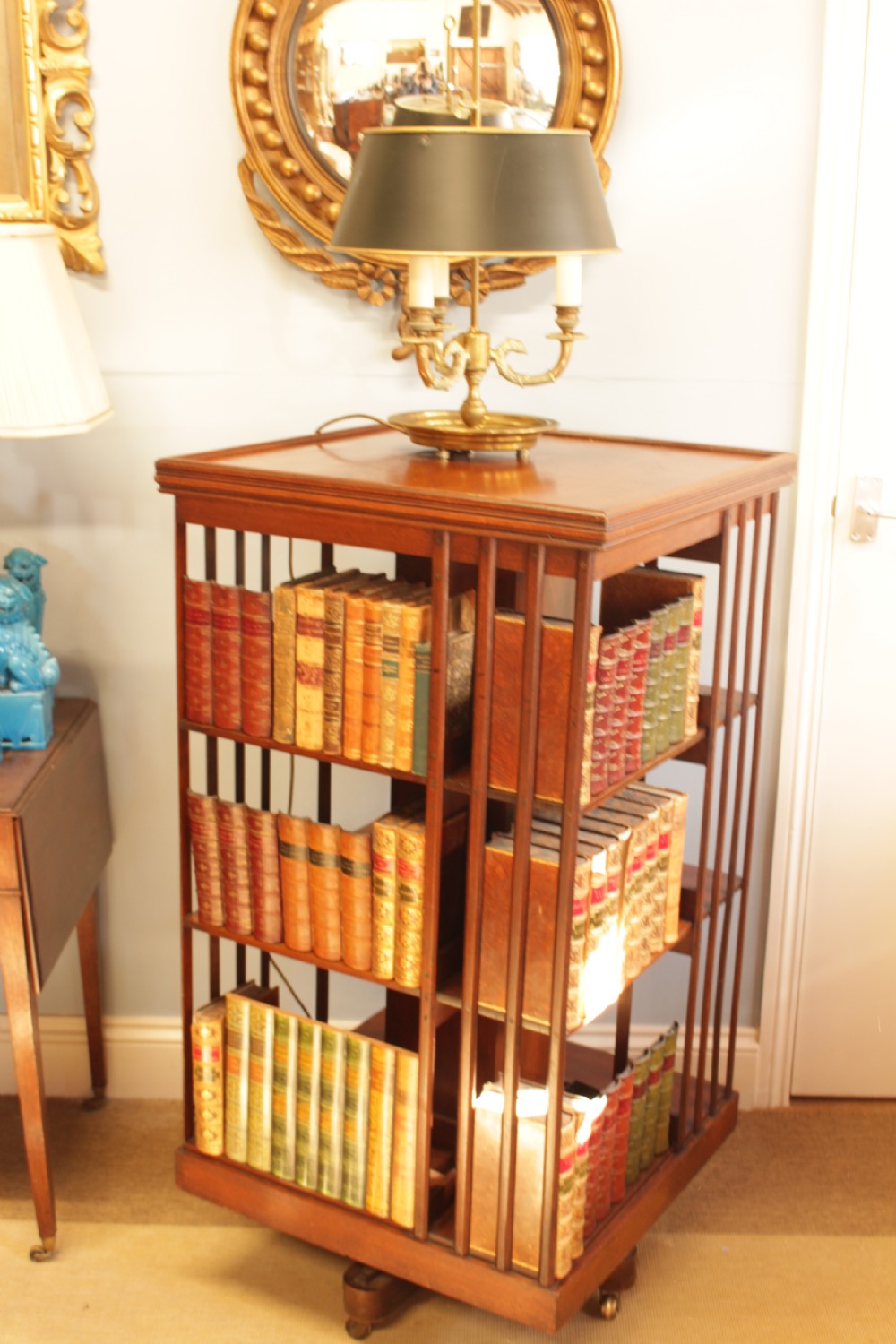 A 19th century Large Mahogany Revolving Bookcase   View V
