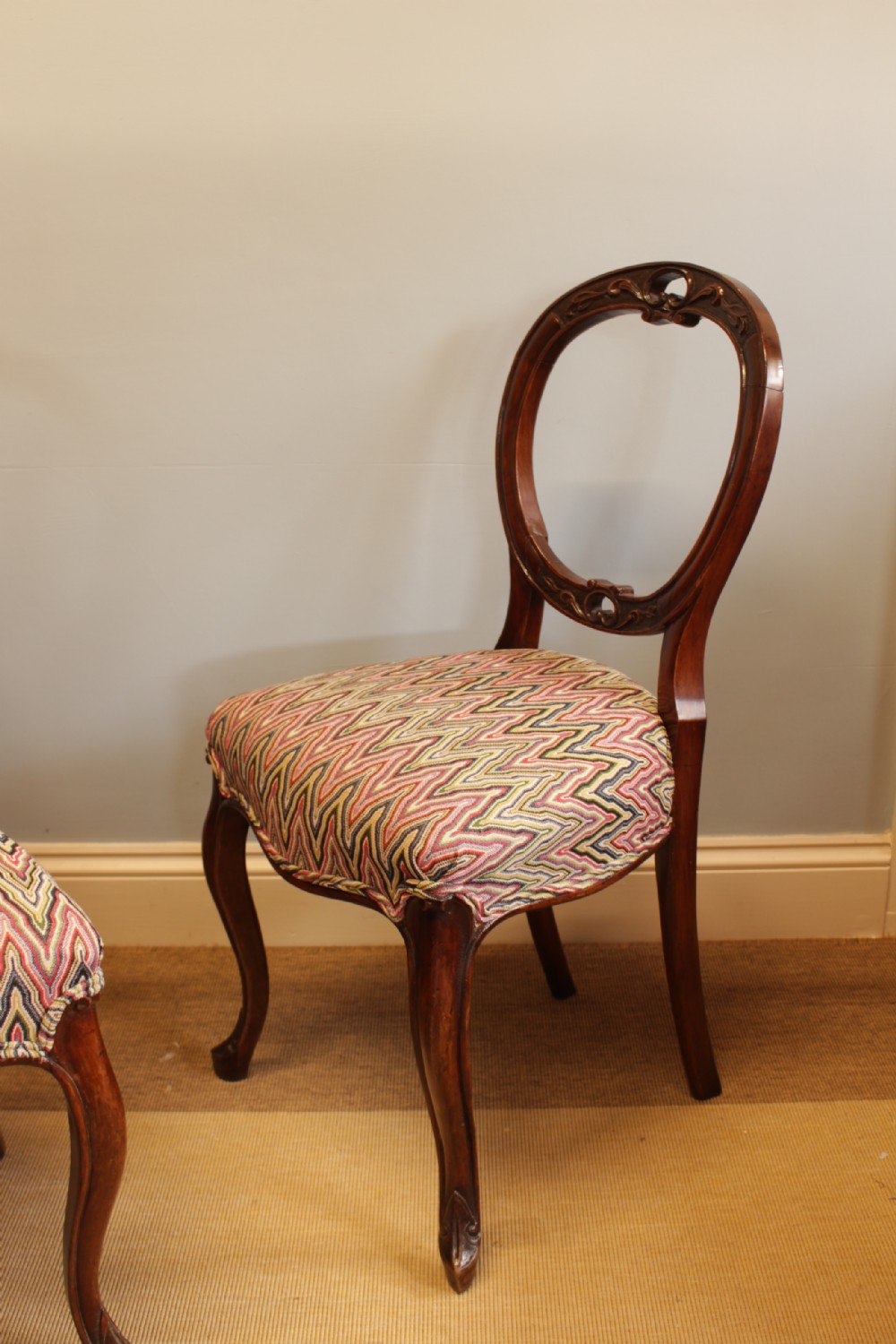 A Set Of Four Walnut Chairs C. 1880 View IV