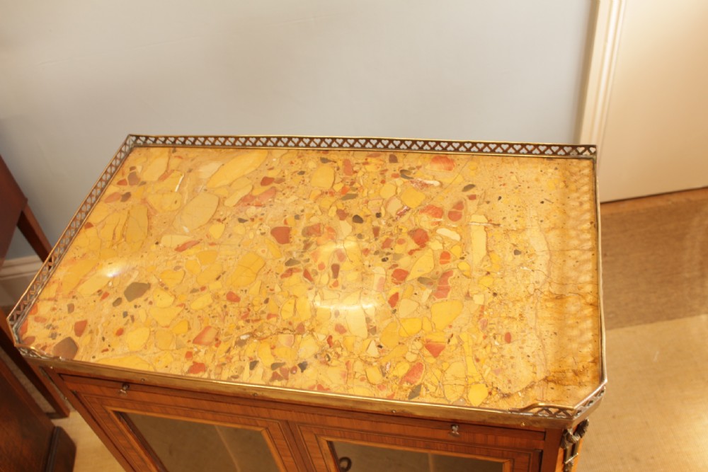 A French Walnut Marble Top Cabinet View IX