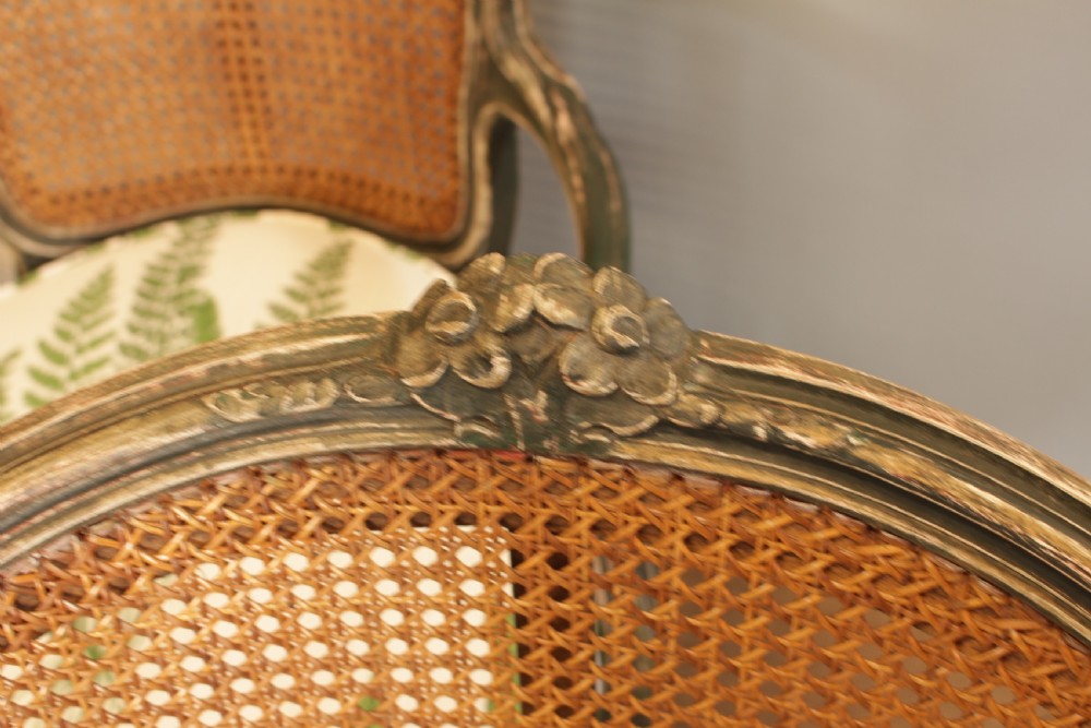 A Pair Of 1920's French Caned Chairs  View VIII