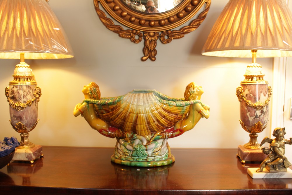 A Large Minton Majolica Table Centre Piece  View III