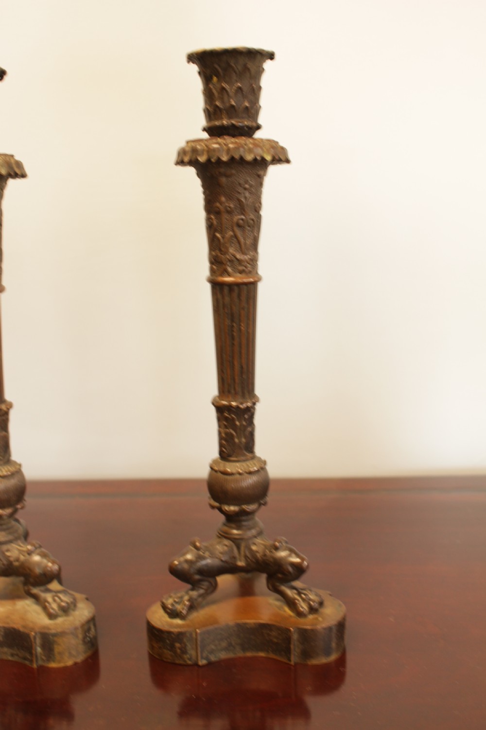 A Pair Of Bronze Candlesticks  View III