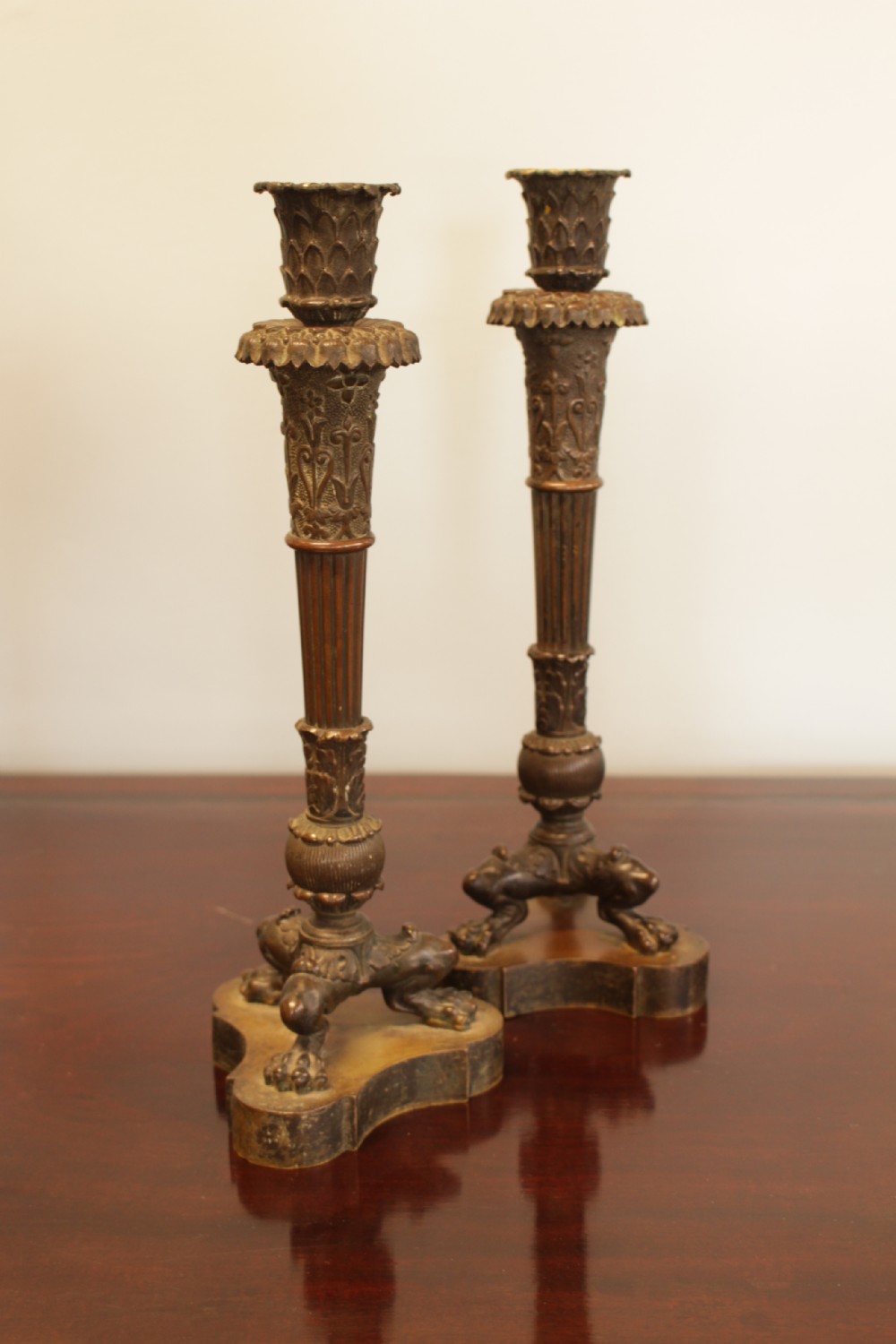 A Pair Of Bronze Candlesticks  View IV