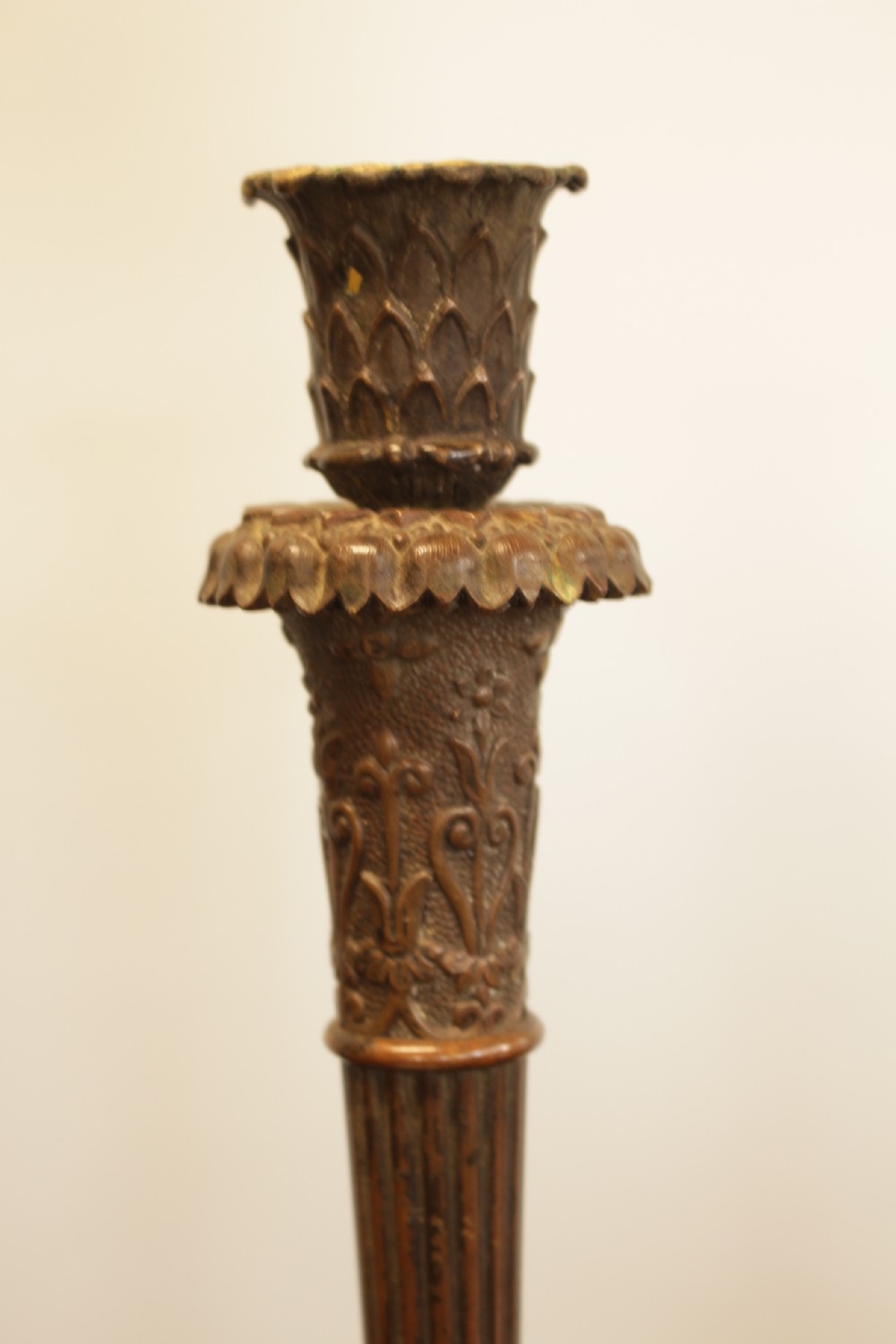 A Pair Of Bronze Candlesticks  View V