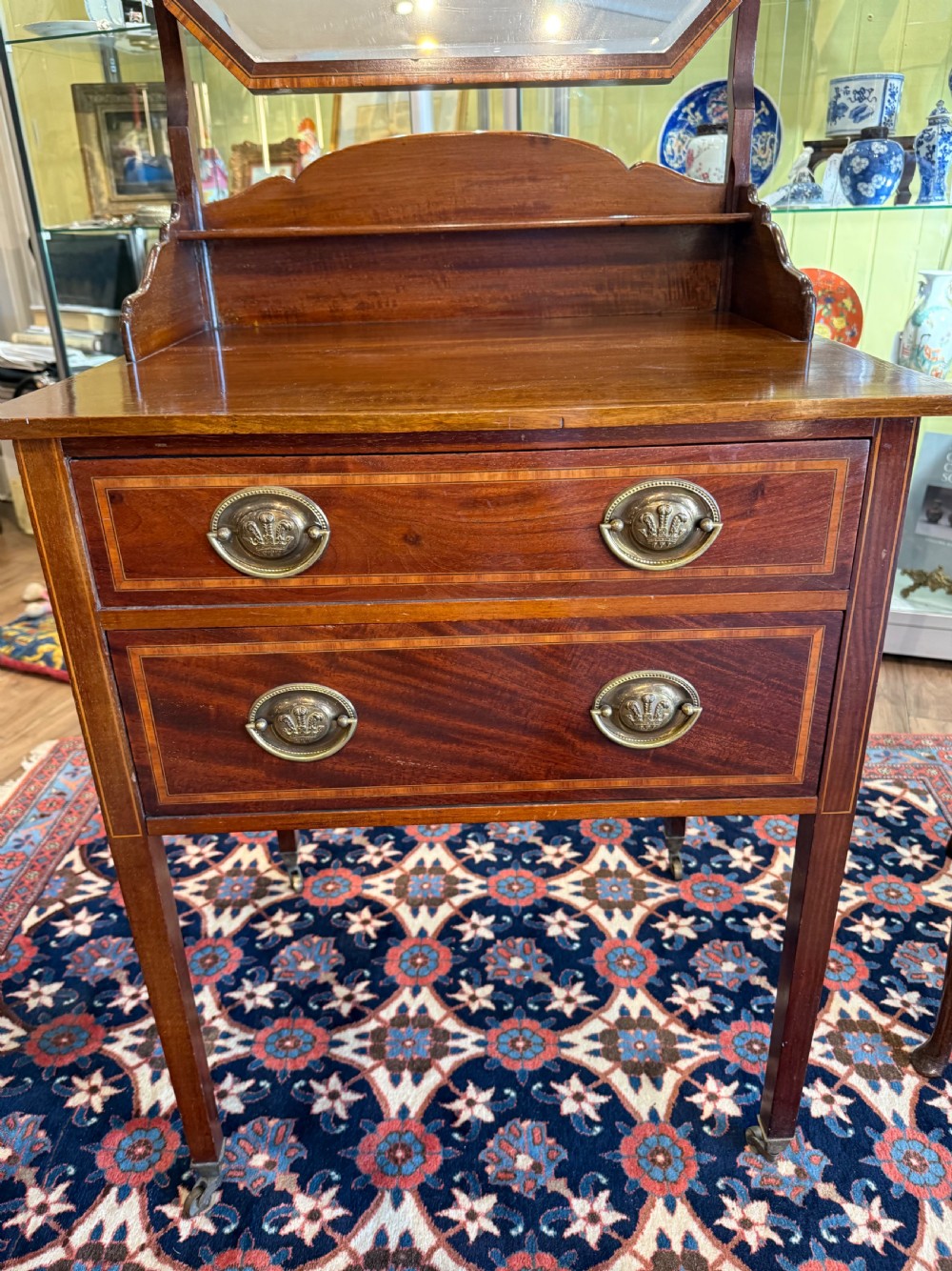 Edwardian Mahogany and Satinwood Dressing Table View II