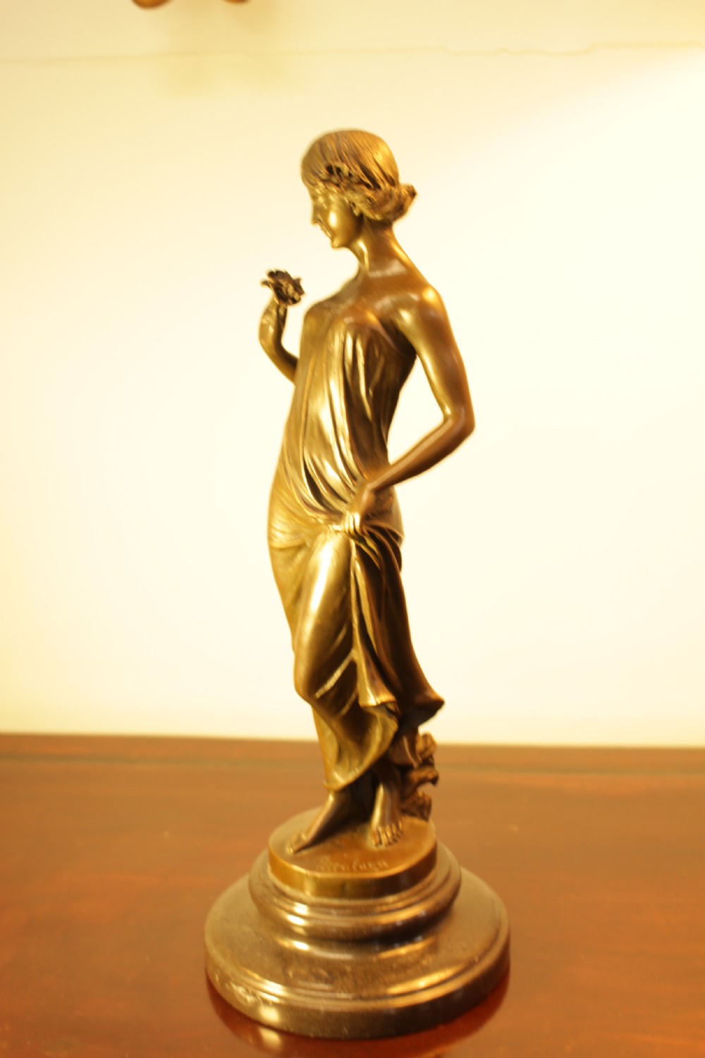 Bronze Sculpture Of a Lady Signed  View II