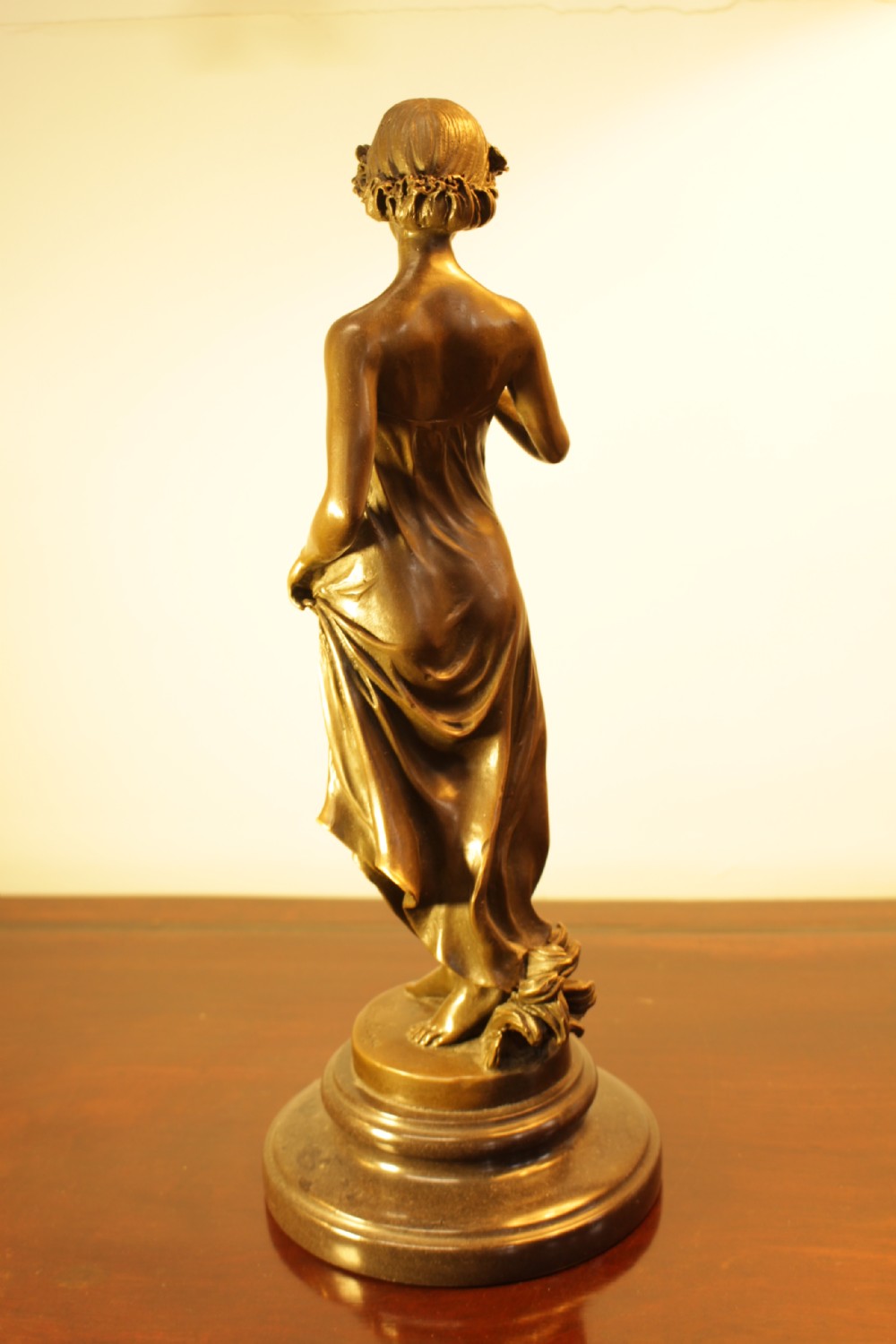 Bronze Sculpture Of a Lady Signed  View III