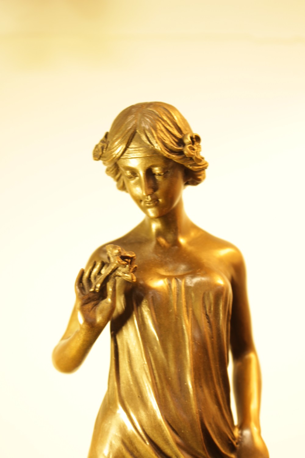 Bronze Sculpture Of a Lady Signed  View IV
