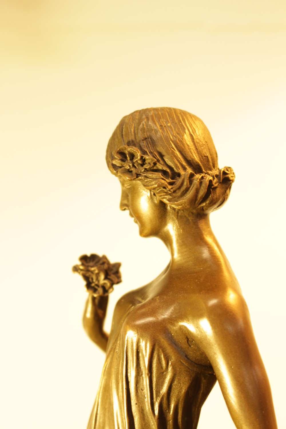 Bronze Sculpture Of a Lady Signed  View V