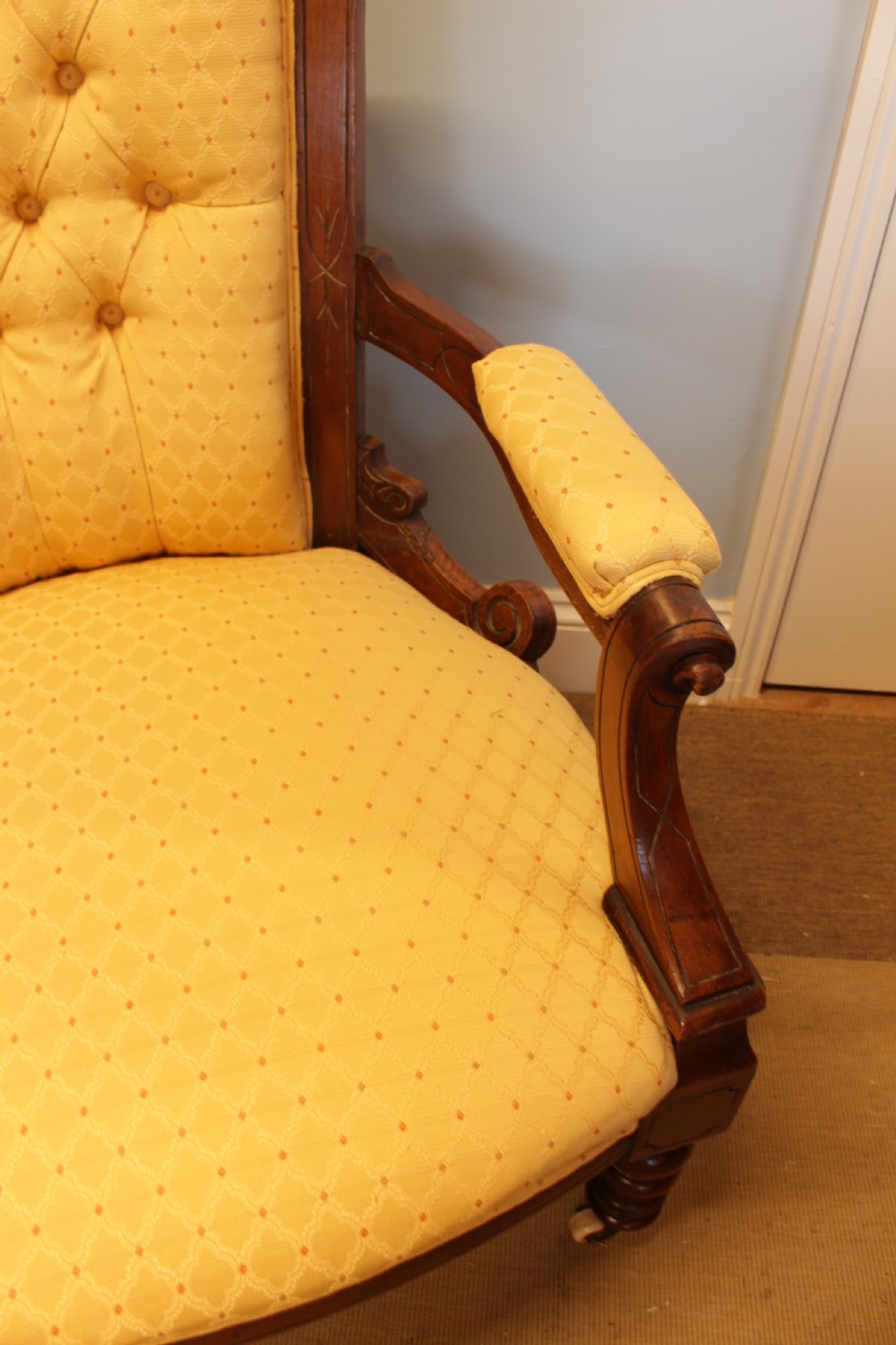 Victoria Walnut Open Armchair   View VI