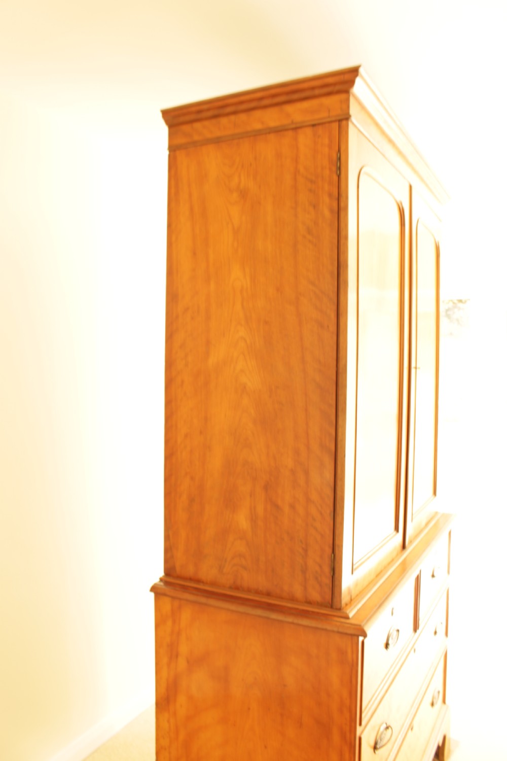 19th Century Mahogany Linen Press  View IX