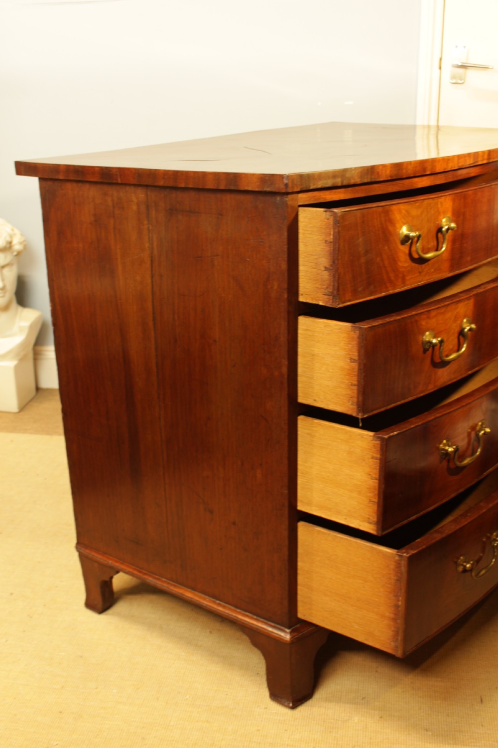 A Georgian Mahogany Bow-Front Chest of Drawers  View VI