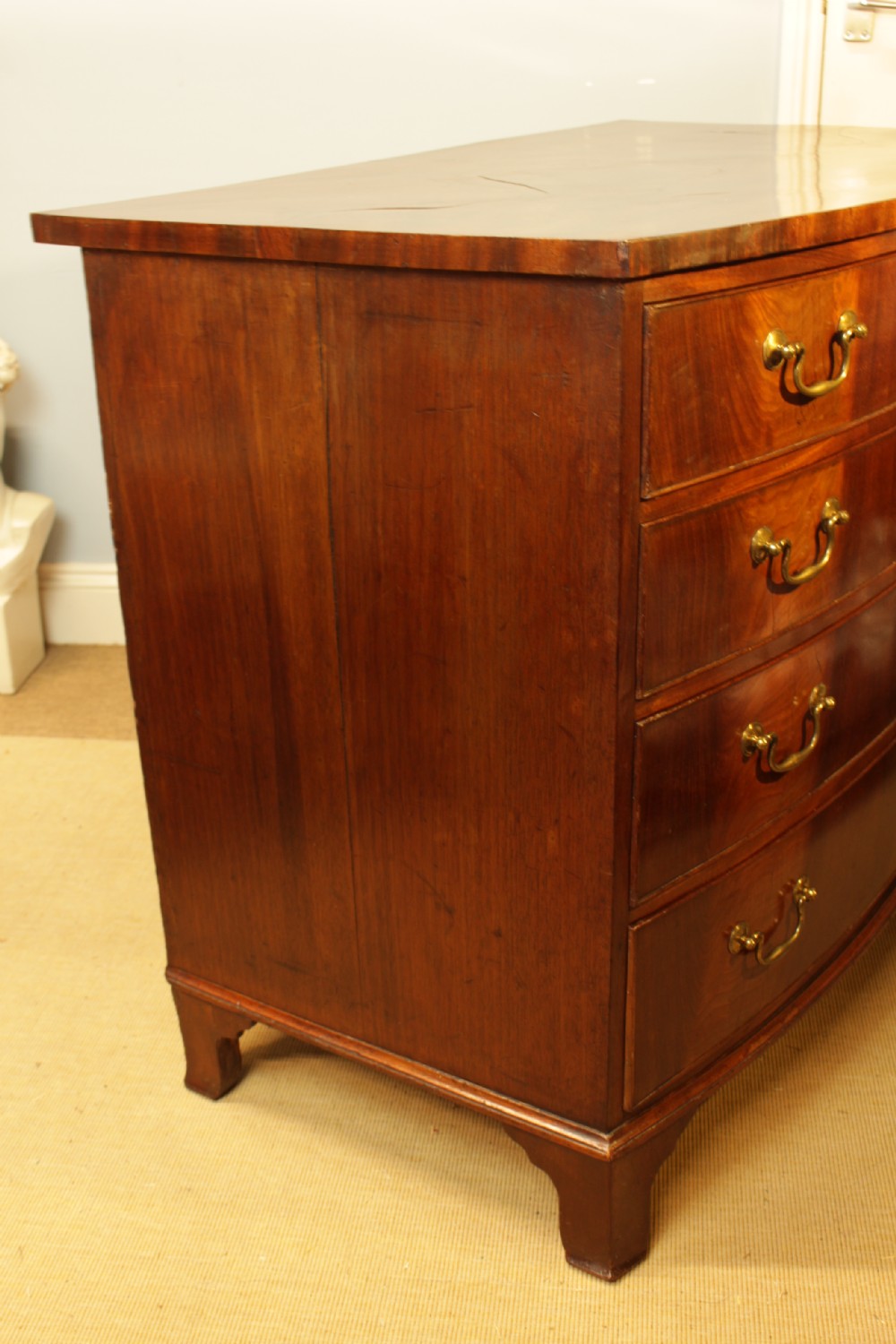 A Georgian Mahogany Bow-Front Chest of Drawers  View VII