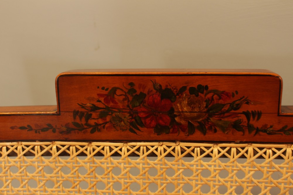 Edwardian Satinwood Painted Bergere/Cane Chair C. 1905 View IV