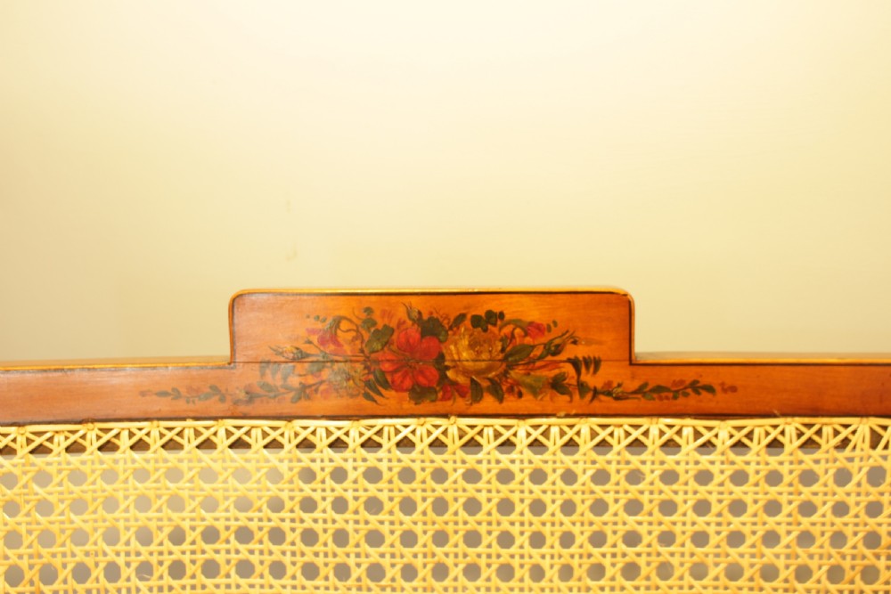 Edwardian Satinwood Painted Bergere/Cane Chair C. 1905 View V