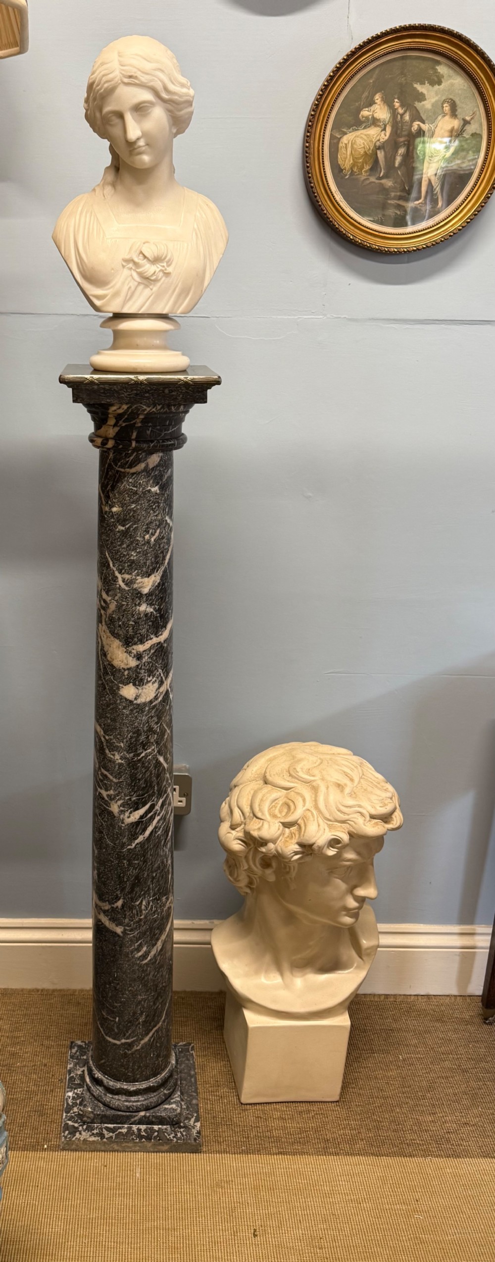 Exquisite 19th-Century Marble Bust by Rob Physick (1868)
