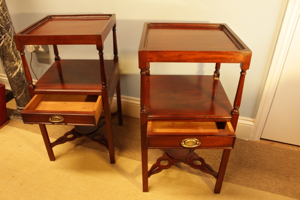 A Pair Of Mahogany Bedside Tables In The Georgian Manner  View VII