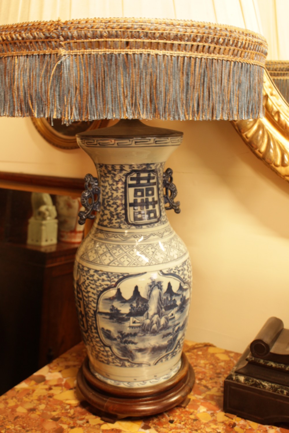 19th-Century Chinese Table Lamp  View II