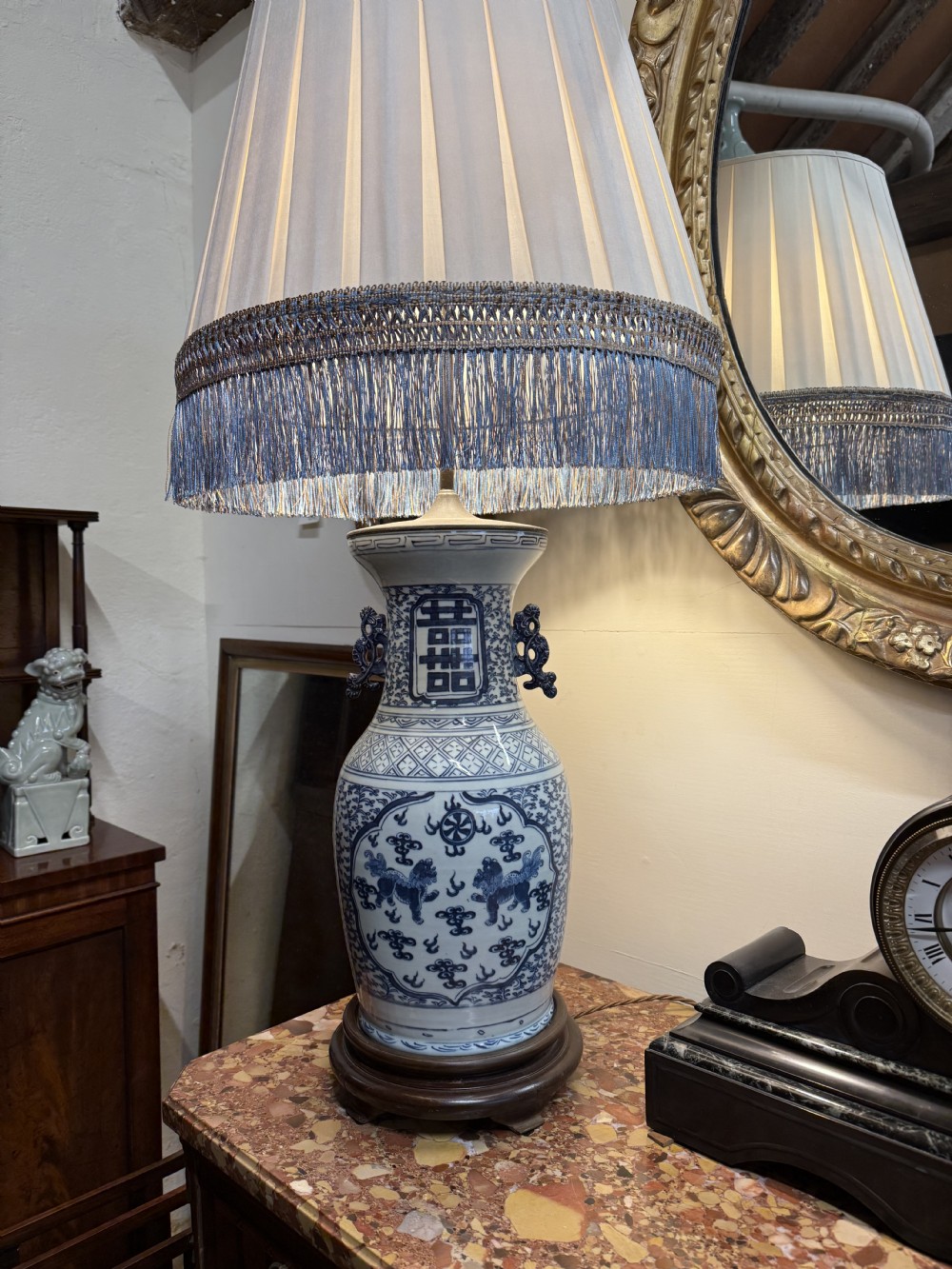 19th-Century Chinese Table Lamp 