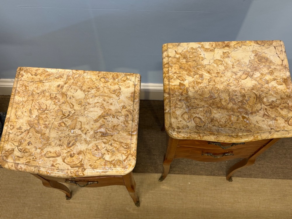 A Pair Of French Walnut Bedside Table View VI