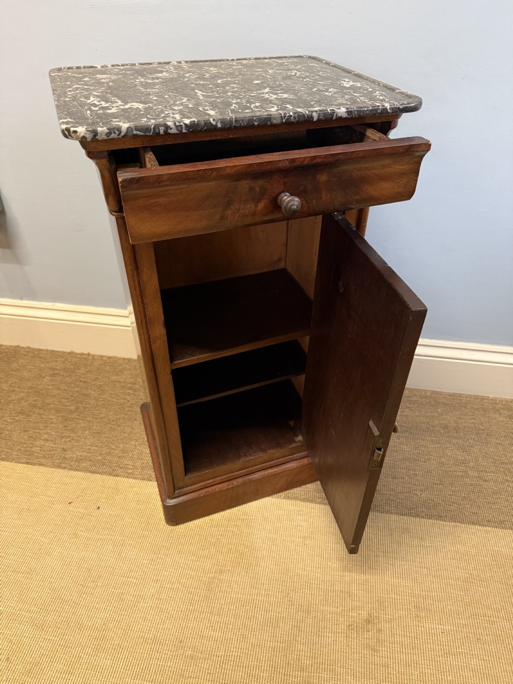 A 19th C. French Walnut Bedside Cabinet View III