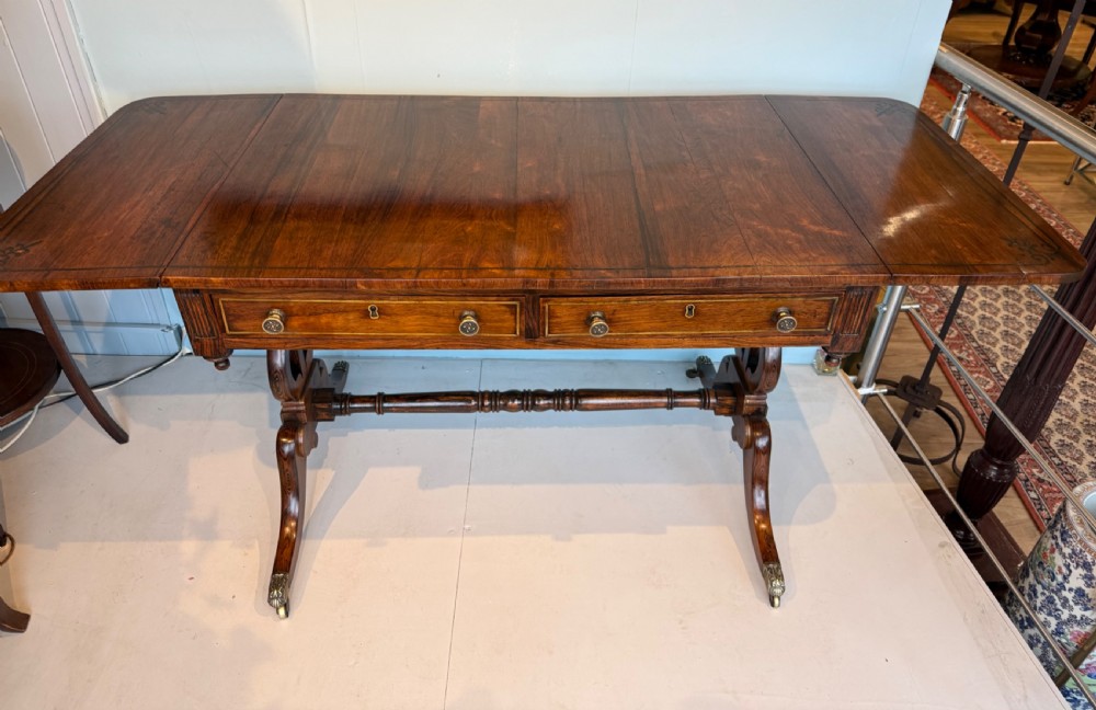 Beautiful Early 19th C. English Rosewood Sofa Table  View II
