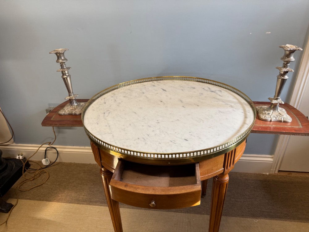 A French Walnut Marble Top Centre Table  View V