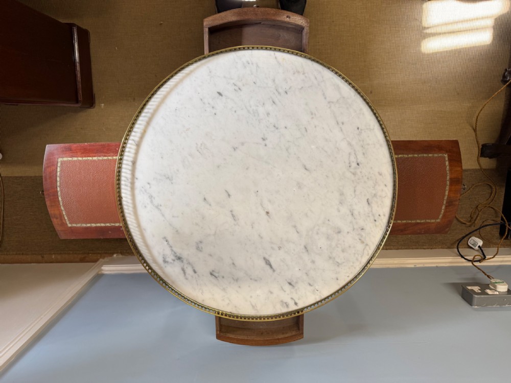 A French Walnut Marble Top Centre Table  View VI