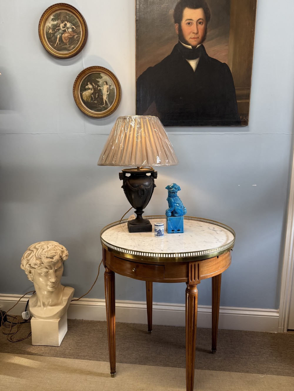 A French Walnut Marble Top Centre Table  View VII