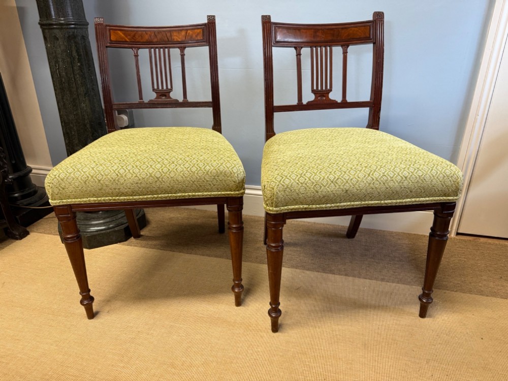 A Pair Of Regency Mahogany Chairs 