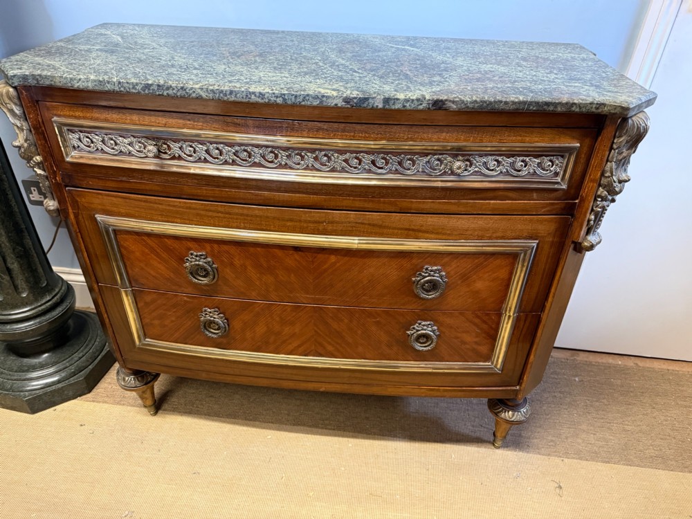 Elegant French Marble Top Commode View II