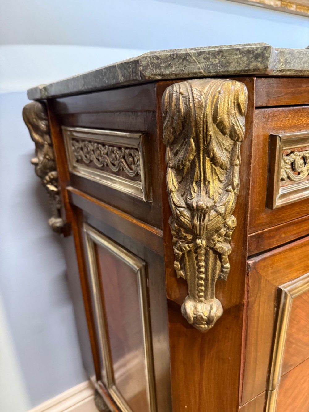 Elegant French Marble Top Commode View V