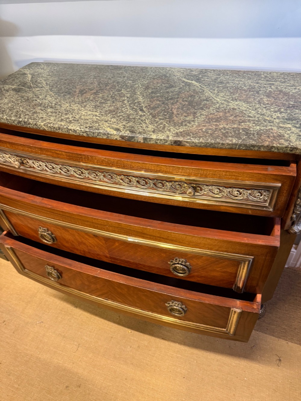 Elegant French Marble Top Commode View VI