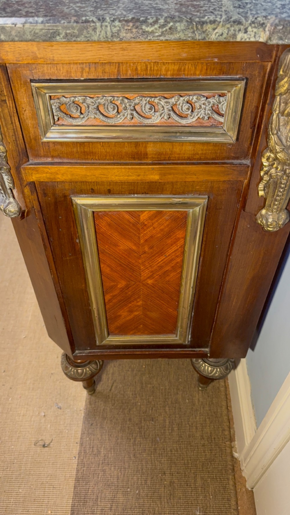 Elegant French Marble Top Commode View VII