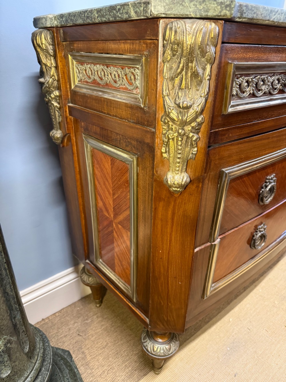 Elegant French Marble Top Commode View VIII