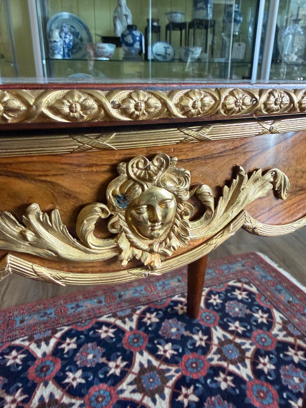 An Elegant French Walnut and Gilt Centre or Writing Table View VI