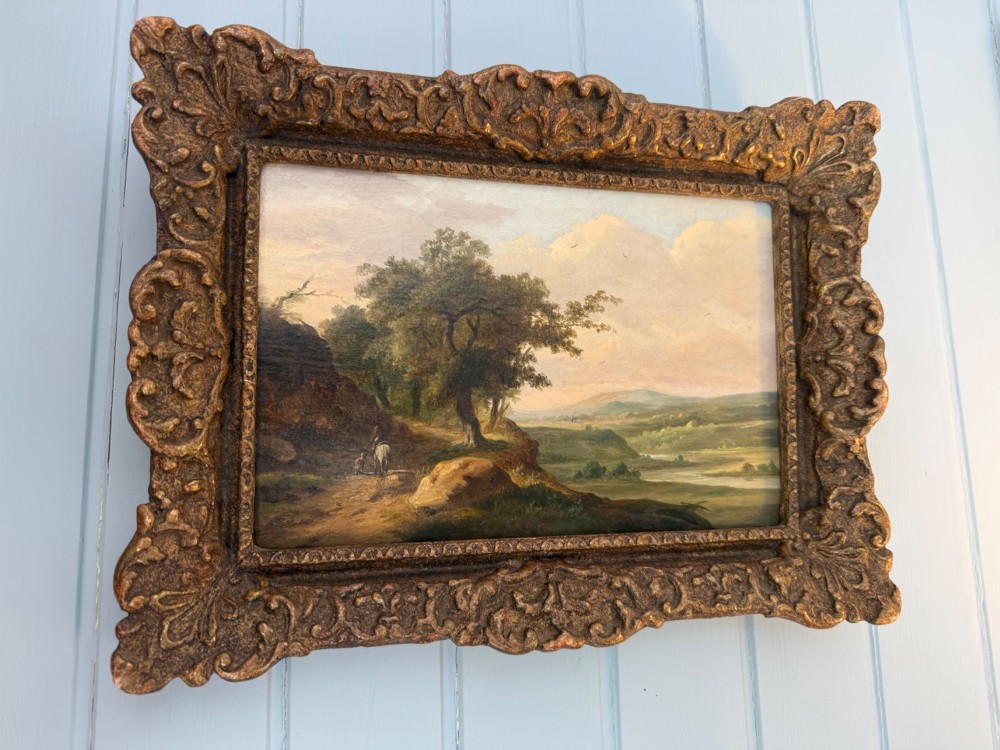 19th Century Oil on Board Landscape