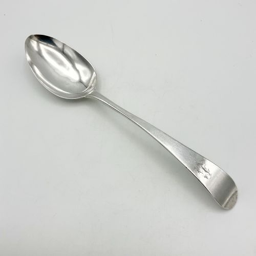 Antique Georgian Silver Serving Spoon, Exeter 1781 Hallmarks