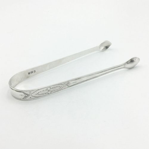 1796 Georgian Sterling Silver Sugar Tongs, Antique Sugar Nips