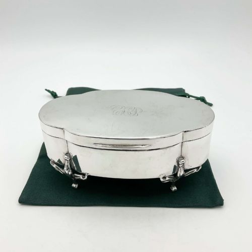 Antique 1918 Sterling Silver Jewellery Box