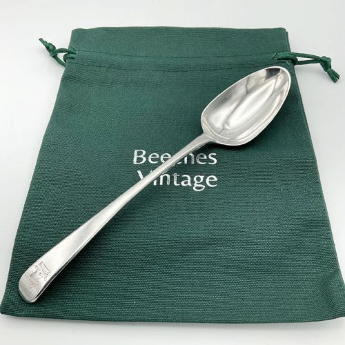 Antique 1792 Georgian Sterling Silver Dessert Spoon