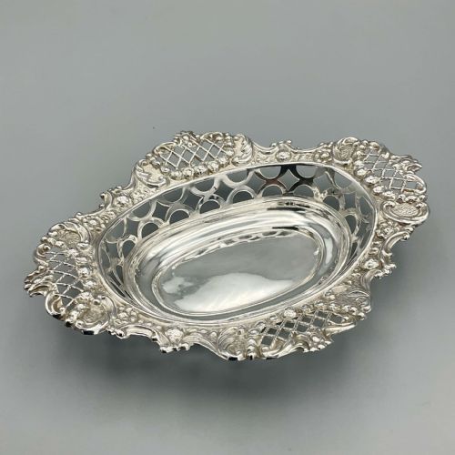 Antique 1909 Sterling Silver Bowl or Dish, Edwardian Bon Bon Dish