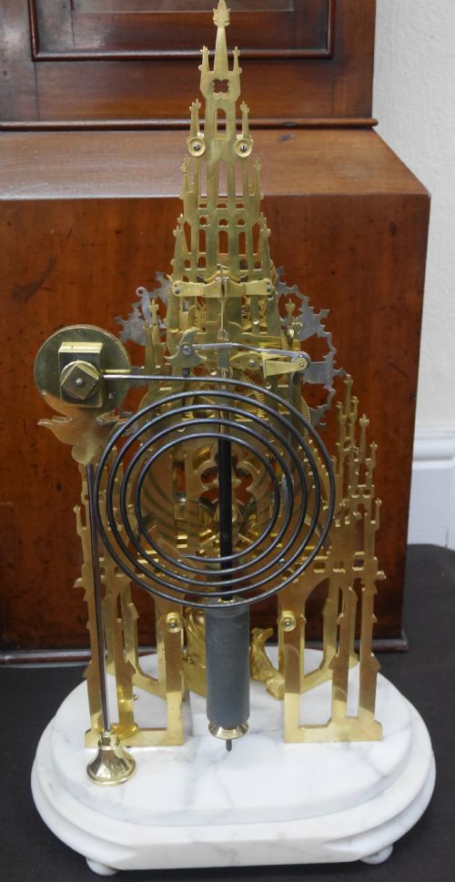 WALTER SCOTT MEMORIAL SKELETON CLOCK - ADDITIONAL PHOTO 2