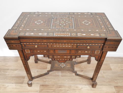 damascus games table - CATEGORY: ANTIQUE TABLES - DATED 1910