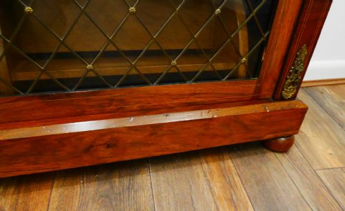 VICTORIAN ROSEWOOD PIER CABINET BOOKCASE - ADDITIONAL PHOTO 4