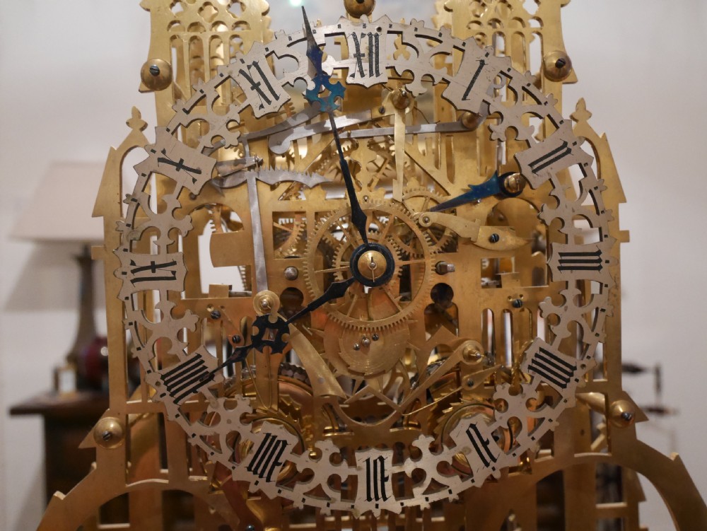 A fine quality double fusee skeleton clock c1850 View III