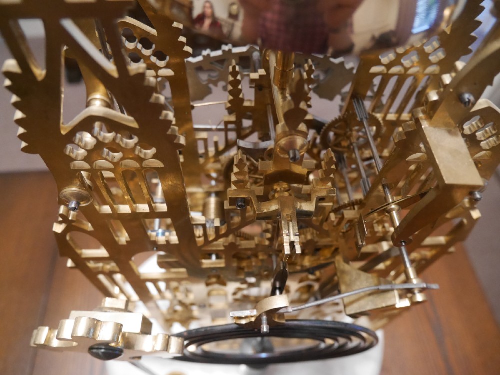A fine quality double fusee skeleton clock c1850 View VIII