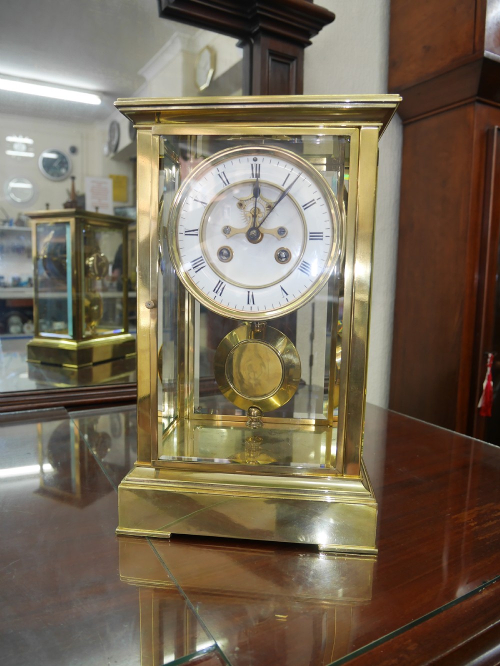 Late 19th Century four-glass mantel clock