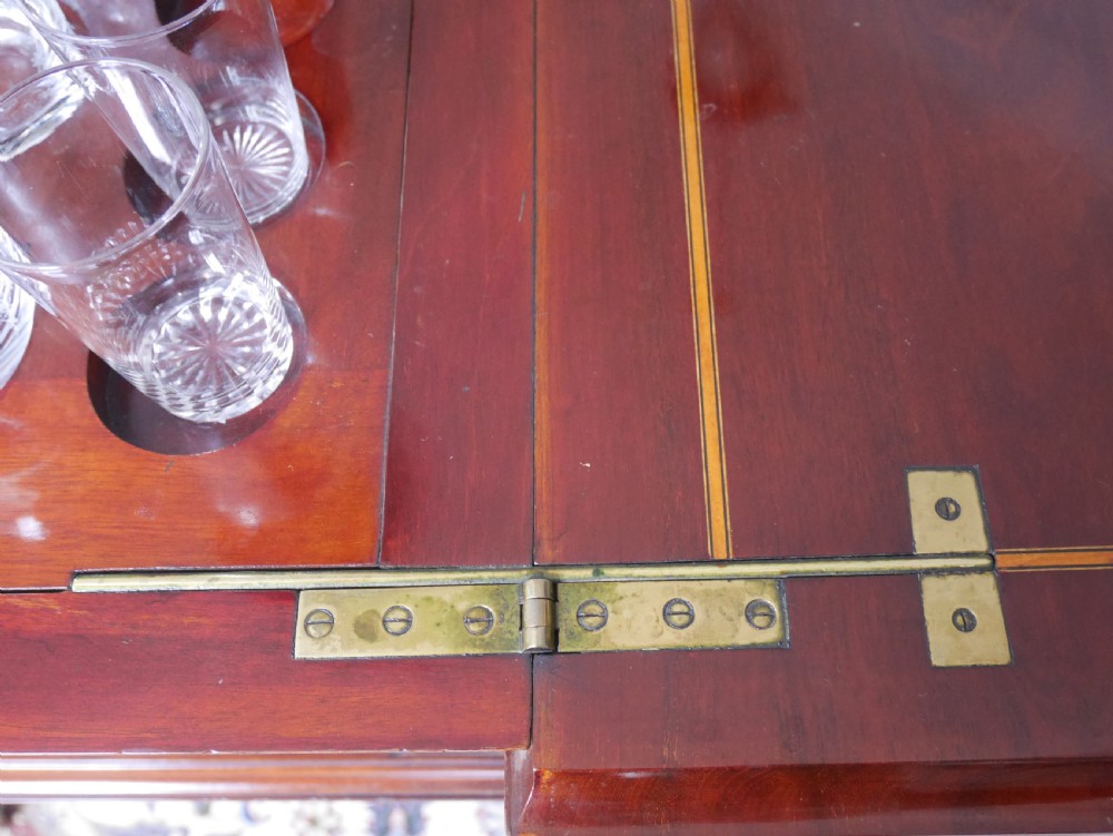 An Edwardian Mahogany and Satinwood Inlaid 'Surprise' Drinks Cabinet View III