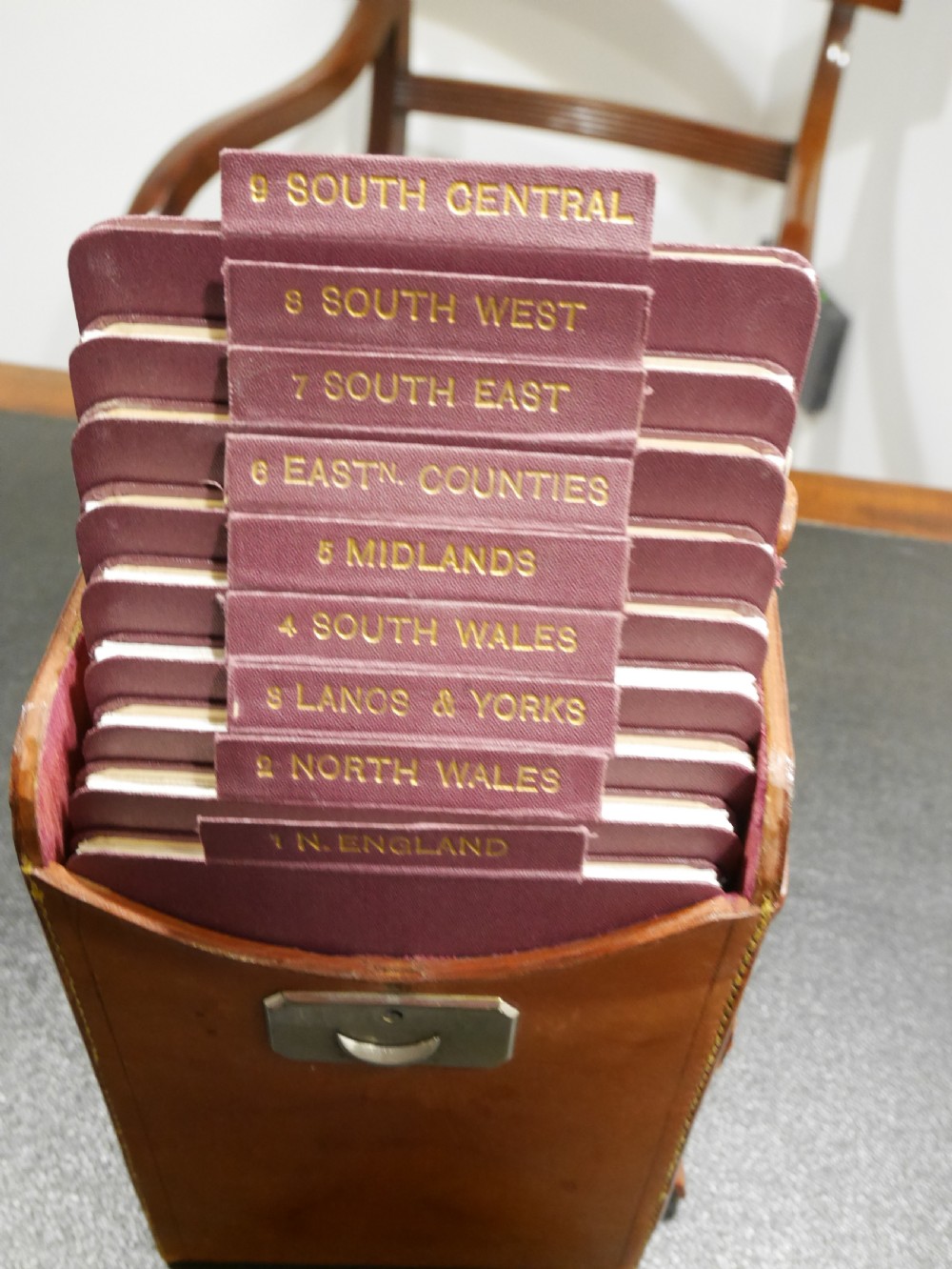 G W Bacon Leather Cased Set of Motoring Maps View II